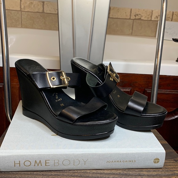 Renza Da’ Parcari Shoes - Renza da’ Parcari leather wedge sandals